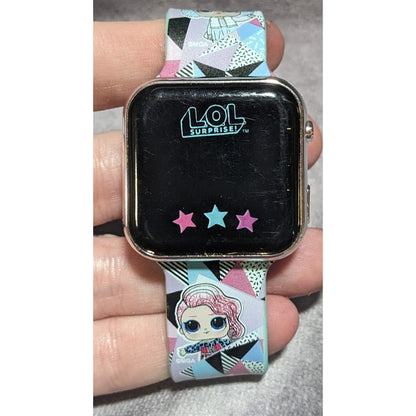 Y2K Kidcore LOL Surprise Watch Pastel Character Print Square Face