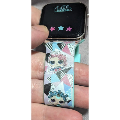 Y2K Kidcore LOL Surprise Watch Pastel Character Print Square Face