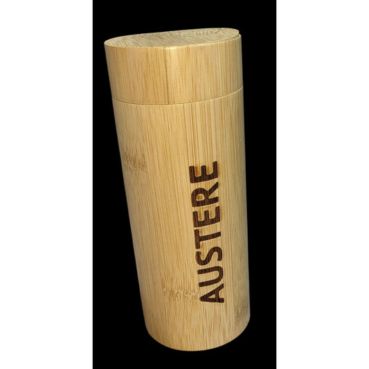 Eco Minimalist Bamboo Glasses Case Austere Cylindrical Eyeglass Sunglasses Holder
