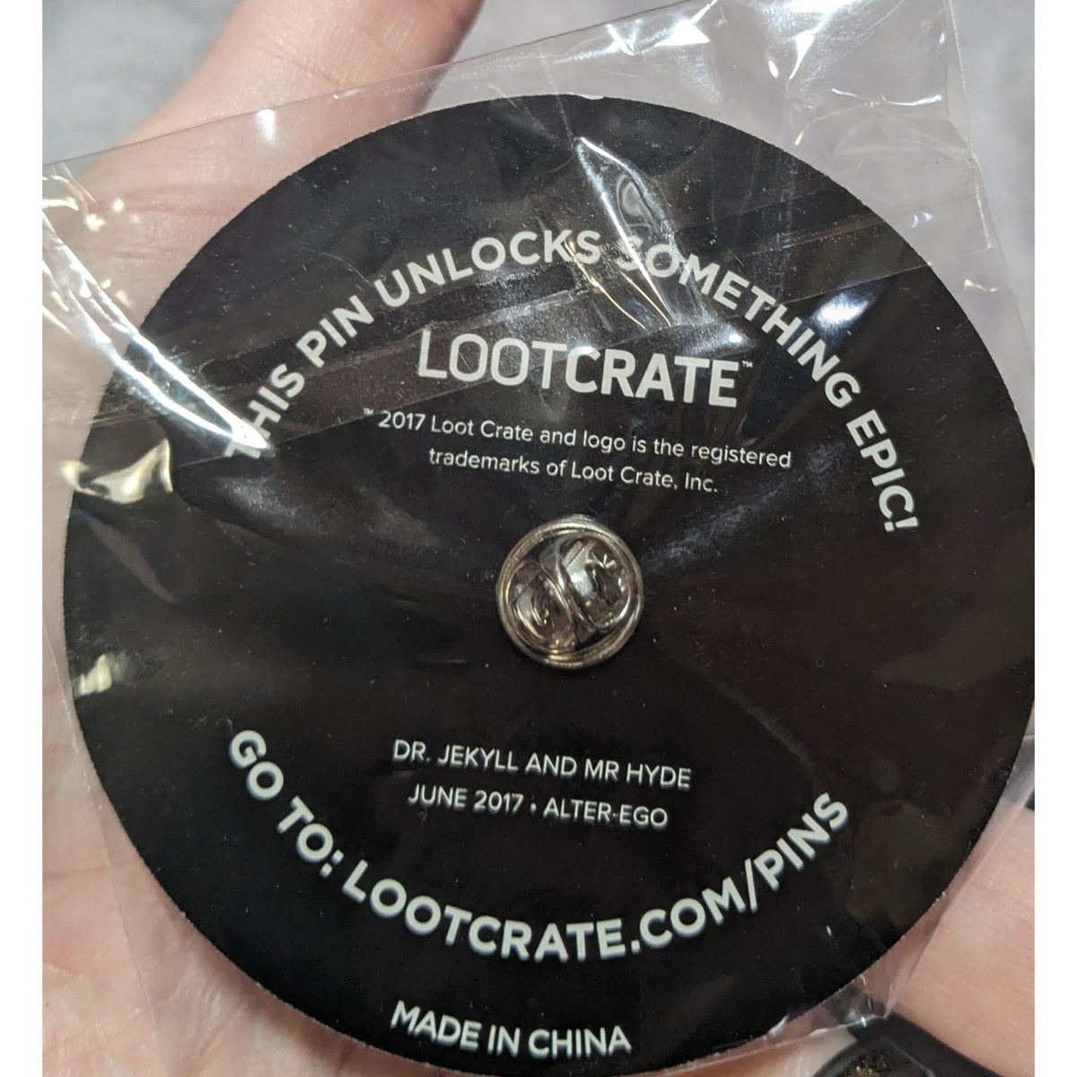 Geekcore Mad Scientist Horror Loot Crate June 2017 Alter Ego Lapel Pin