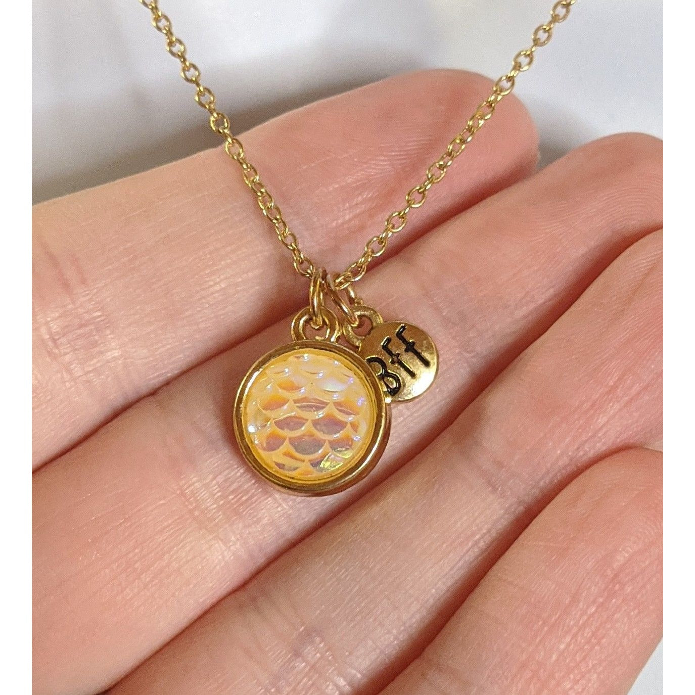 Whimsical Dragon Scale BFF Necklace