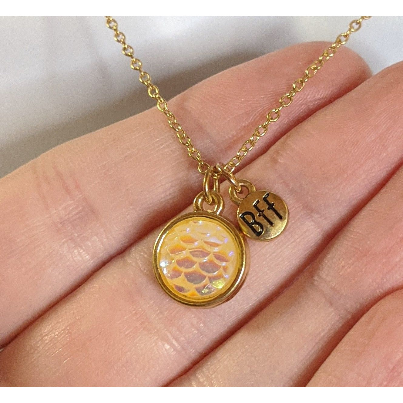Whimsical Dragon Scale BFF Necklace