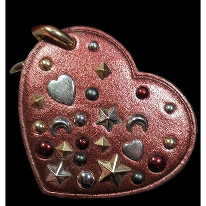Coach Stardust Studs Red Heart Bag Charm/Keychain