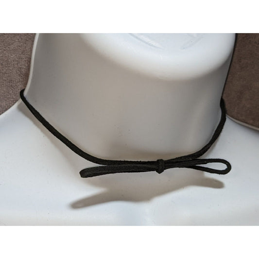 Black Faux Suede Choker Necklace With Bow Tie Design