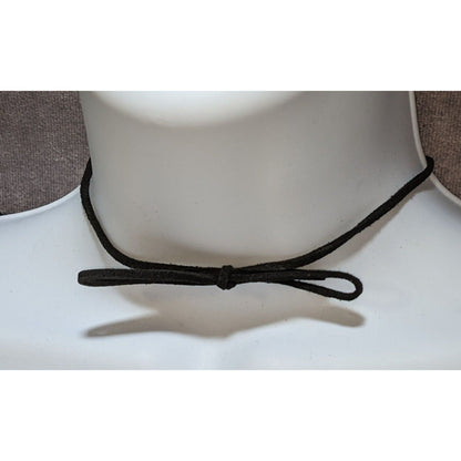 Black Faux Suede Choker Necklace With Bow Tie Design