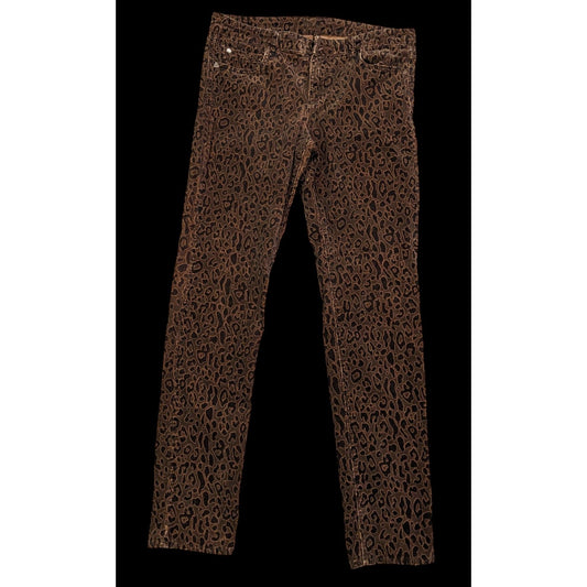 Brown Leopard Print Corduroy Pants by Kut From The Kloth