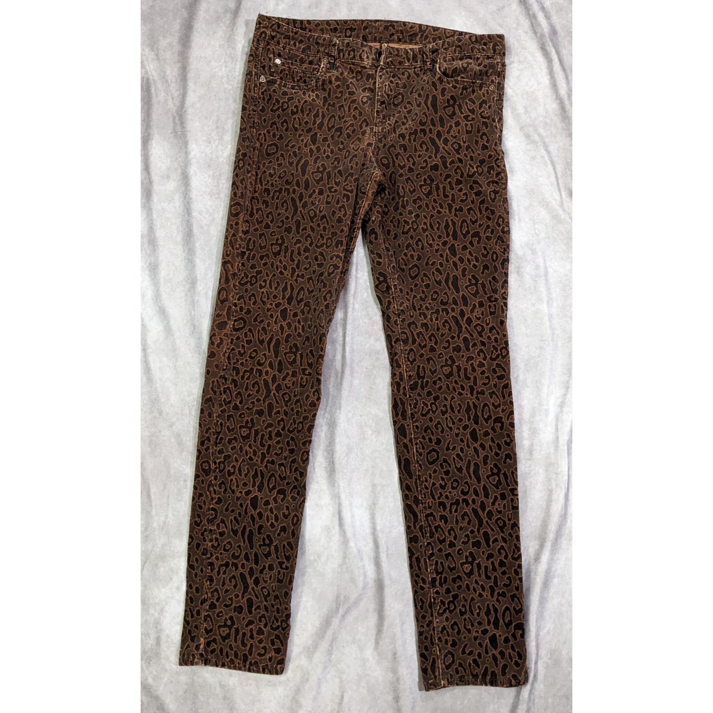 Brown Leopard Print Corduroy Pants by Kut From The Kloth