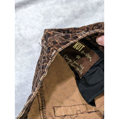 Brown Leopard Print Corduroy Pants by Kut From The Kloth