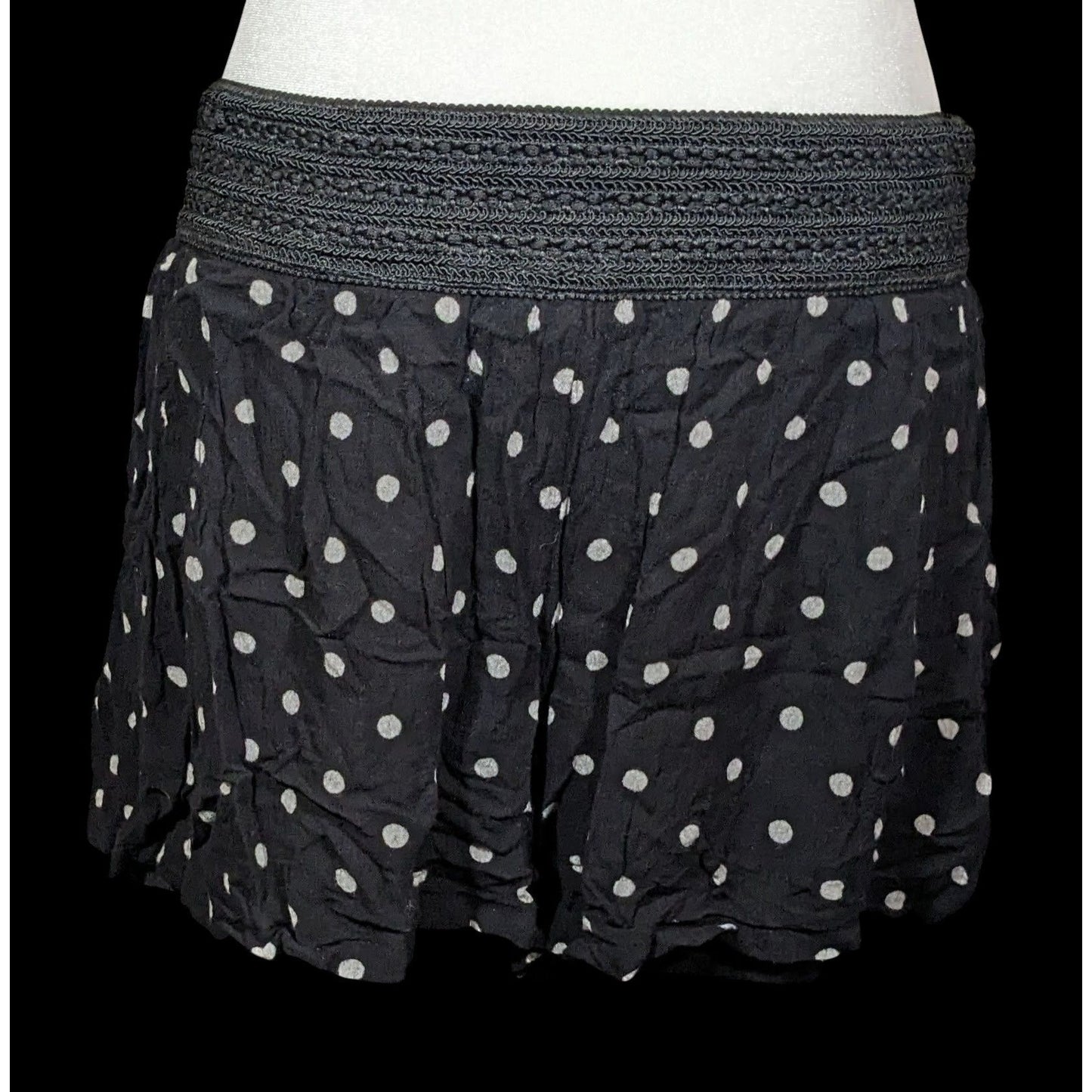 French Laundry Skort Black With White Polka Dots