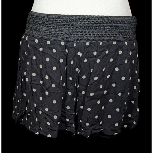 French Laundry Skort Black With White Polka Dots