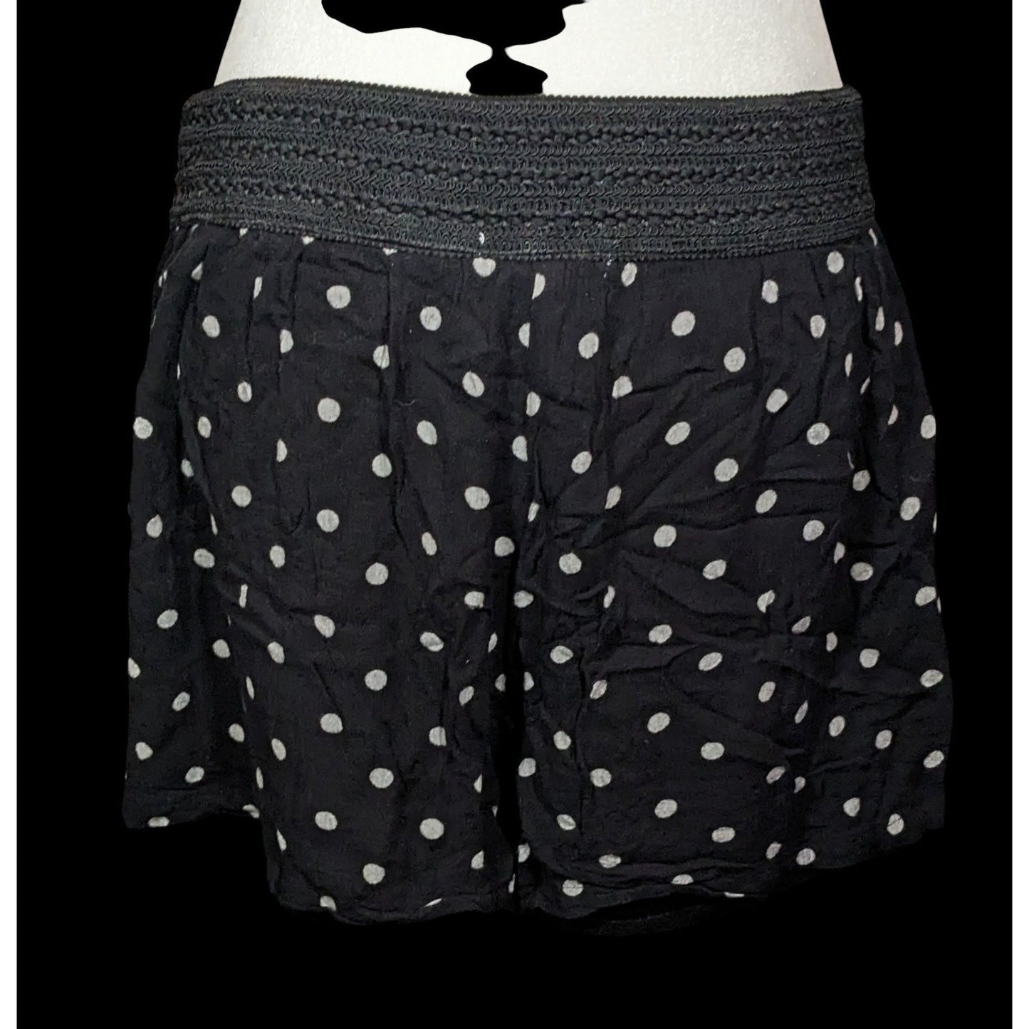 French Laundry Skort Black With White Polka Dots
