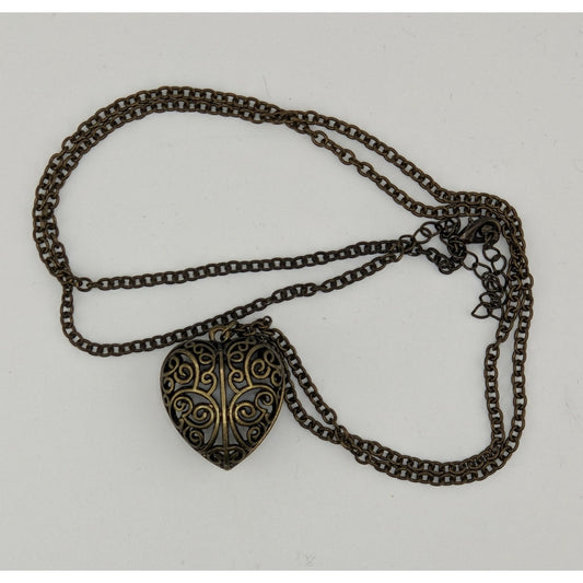 Victorian-Inspired Steampunk Heart Filigree Pendant Necklace
