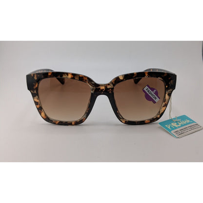 Piranha Oversized Tortoise Square Sunglasses 100% UV Protection Gradient Brown Lenses