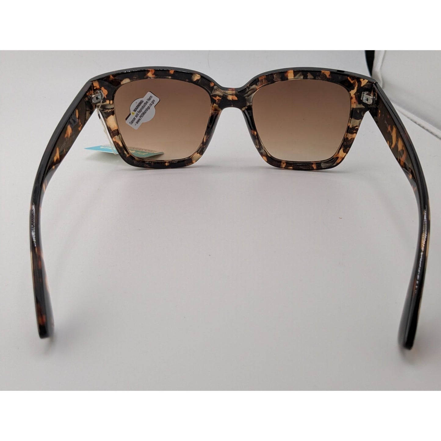 Piranha Oversized Tortoise Square Sunglasses 100% UV Protection Gradient Brown Lenses