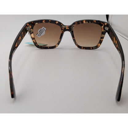 Piranha Oversized Tortoise Square Sunglasses 100% UV Protection Gradient Brown Lenses