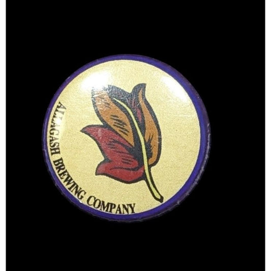 Allagash Brewing Company Leaf Design Button Pin
