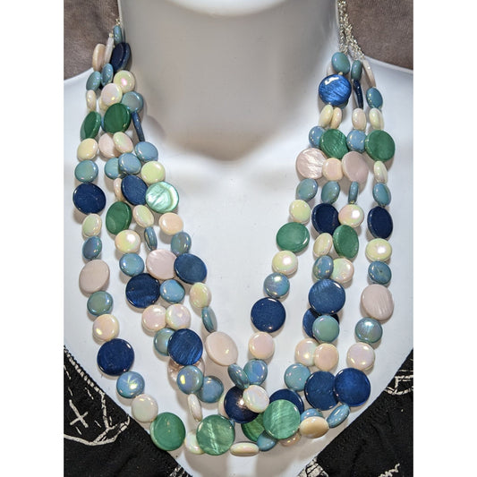 Vintage Mermaidcore Multi-Strand Shell Necklace