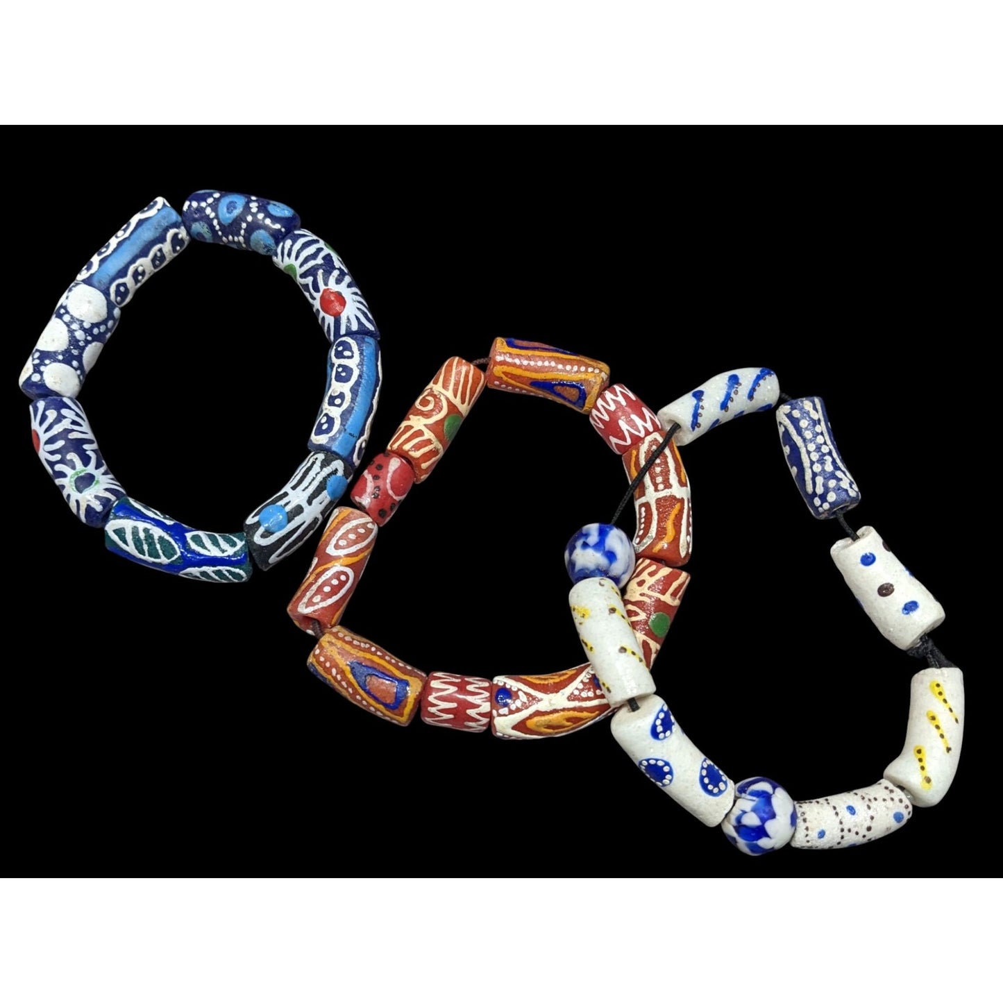 Handmade Ghana Africa Krobo Beaded Bracelet Set (3)