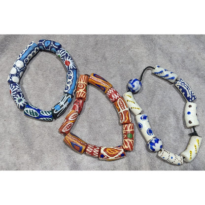 Handmade Ghana Africa Krobo Beaded Bracelet Set (3)