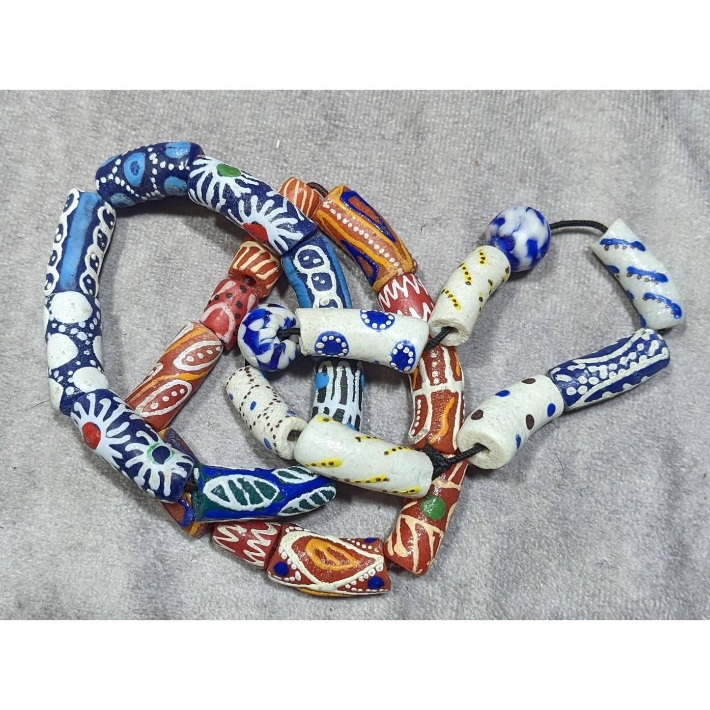 Handmade Ghana Africa Krobo Beaded Bracelet Set (3)