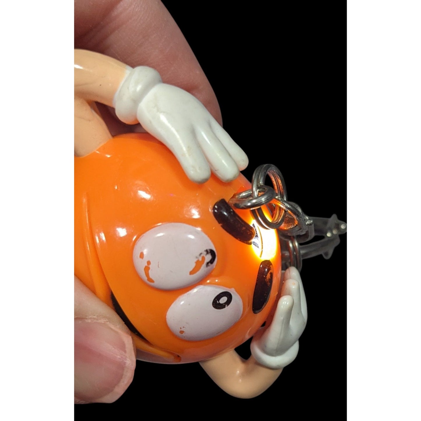 Orange M&M 2011 Figural Keychain Flashlight