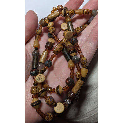 Earthy Handmade Mixed Media Beaded Necklace