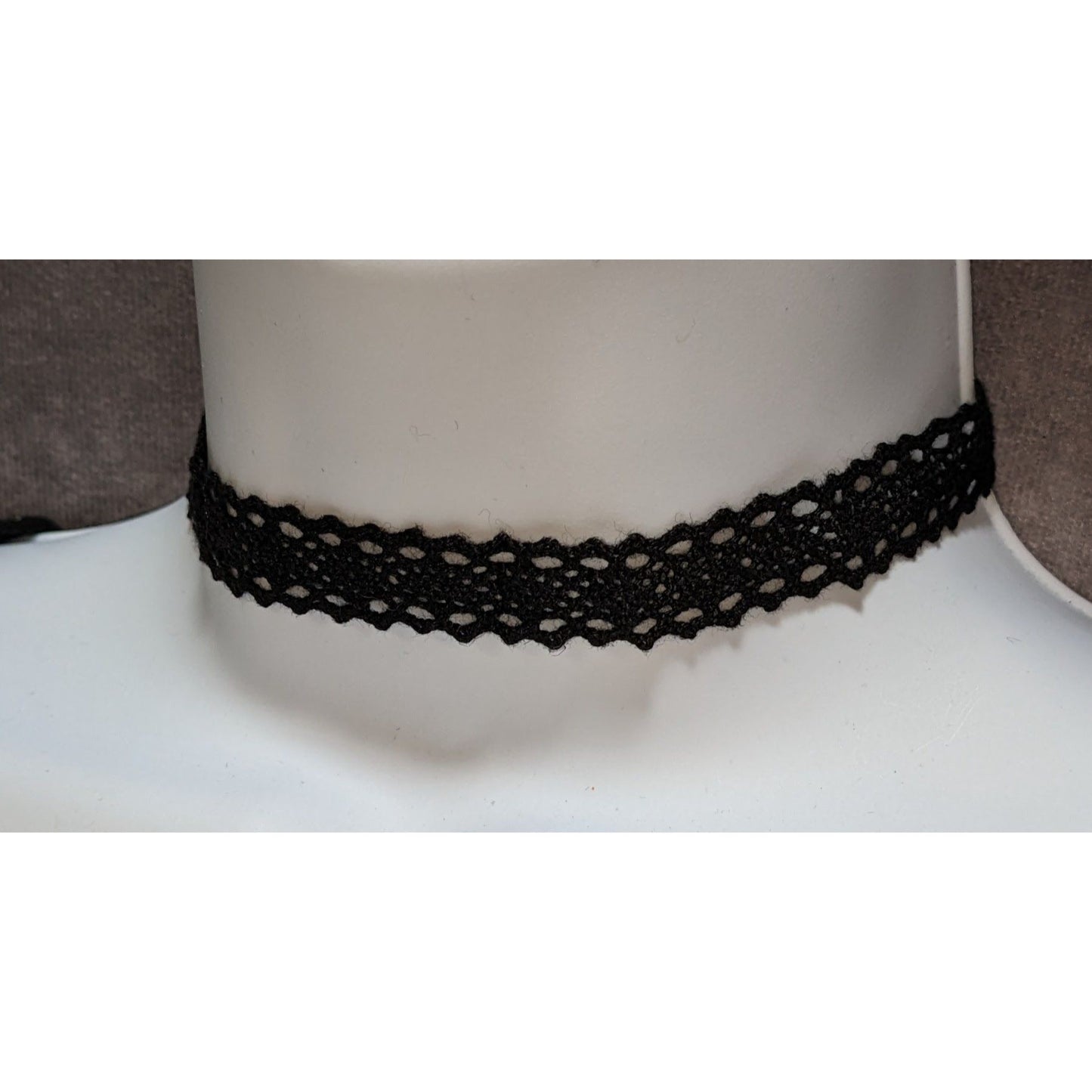 Black Sawtooth Lace Choker Necklace Gothic Victorian Dark Romantic Alt Jewelry