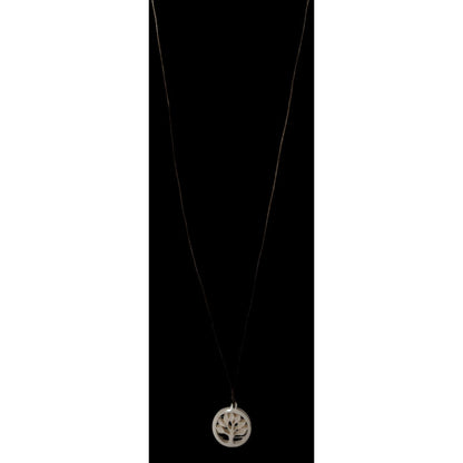 Bohemian Nature Themed Cream Tree Pendant Necklace