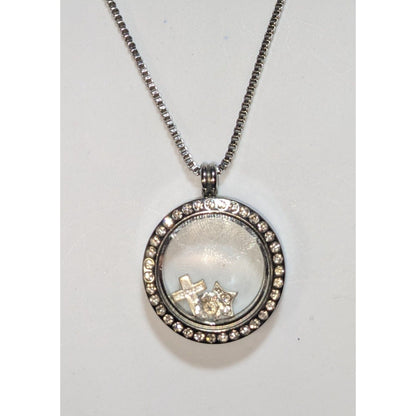 Minimalist Faith Modern International Bullion Company Sterling Floating Locket Necklace