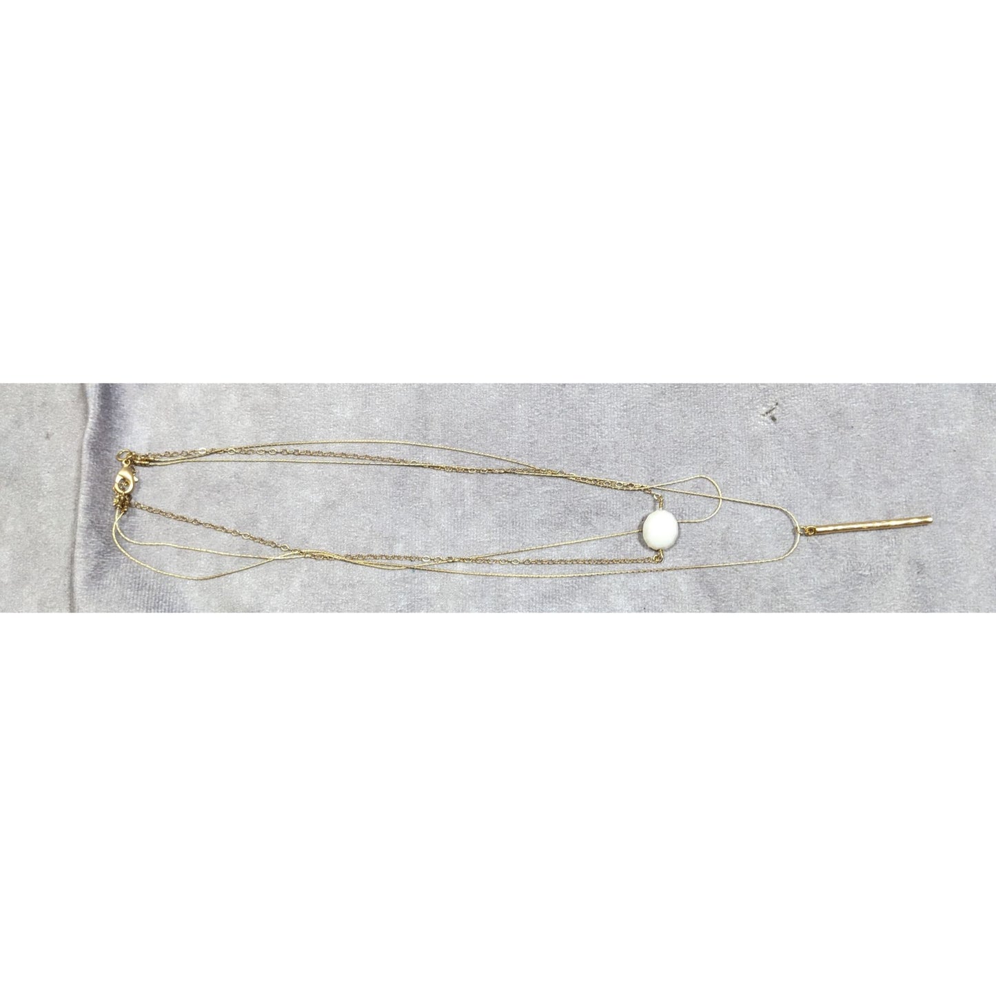 Elegant Multilayer Gold Tone Chain And Pendant Necklace