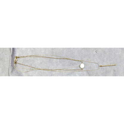 Elegant Multilayer Gold Tone Chain And Pendant Necklace