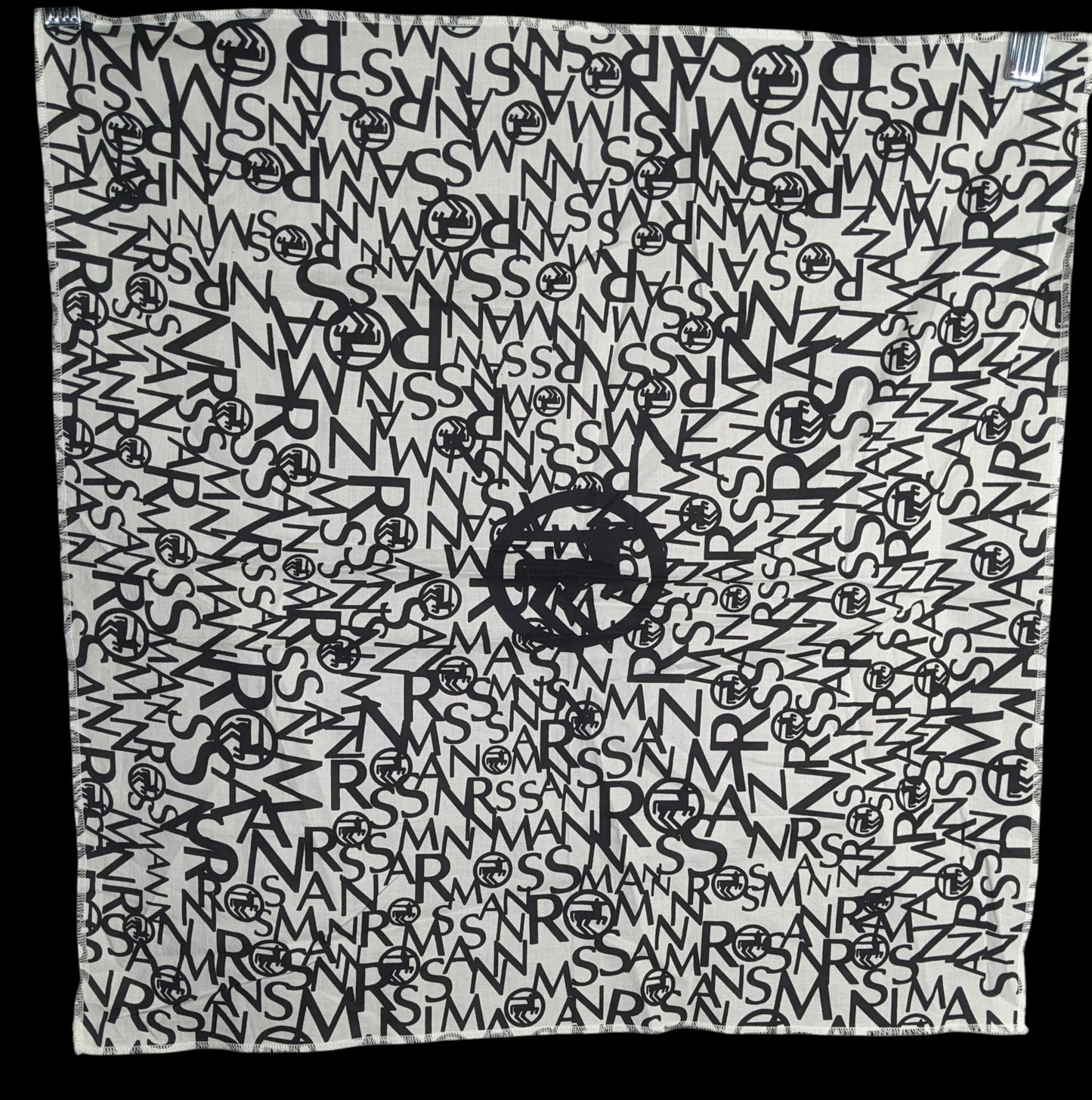 Rossmann Black & White Logo Patterned Square Scarf