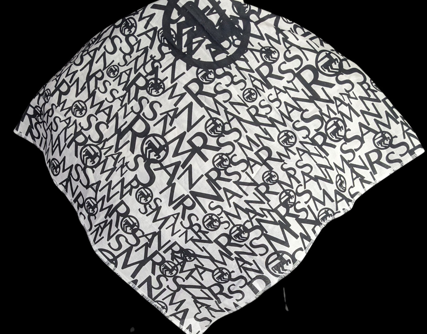 Rossmann Black & White Logo Patterned Square Scarf