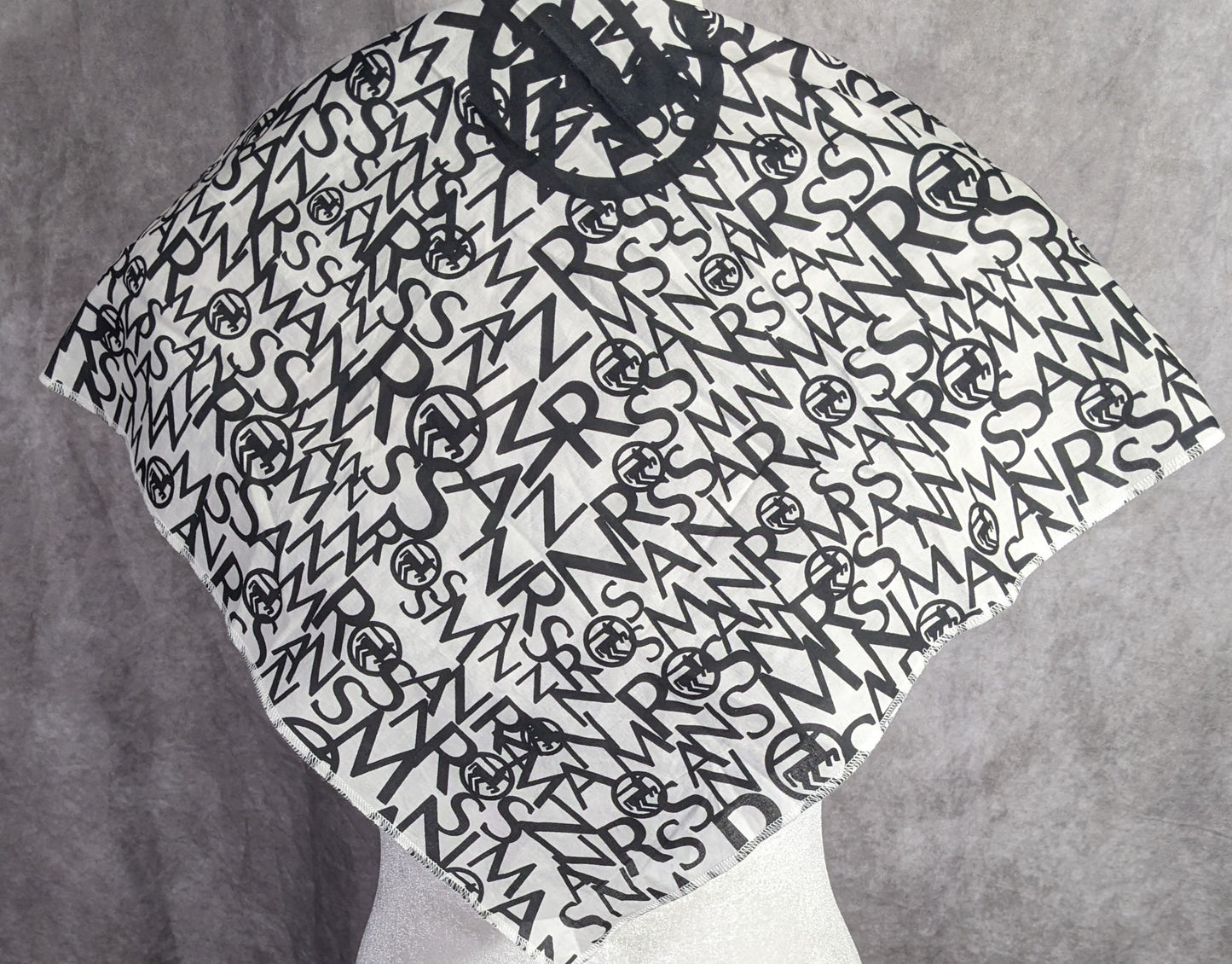 Rossmann Black & White Logo Patterned Square Scarf