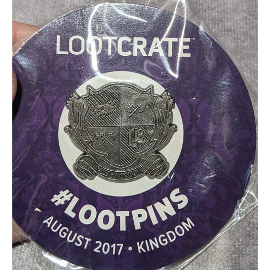 Geekcore Fantasy Kingdom Crest Loot Crate August 2017 Crest Lapel Pin