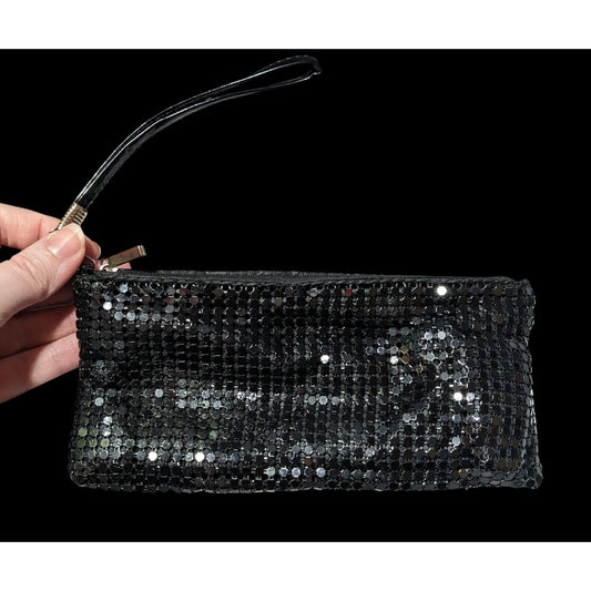 Gothic Black Metal Chain Maille Mesh Clutch