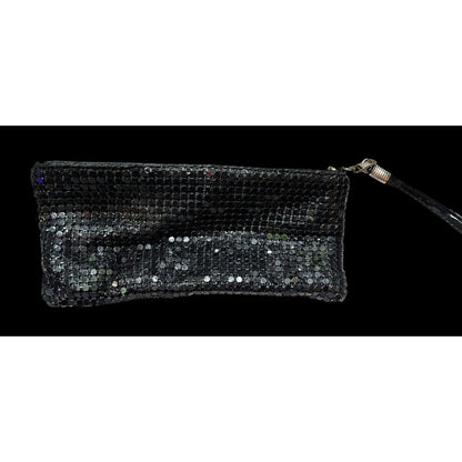 Gothic Black Metal Chain Maille Mesh Clutch