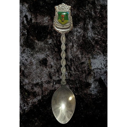 Vintage Travel Metal Silver Tone South of the Border Souvenir Spoon 4 3/4 Inch