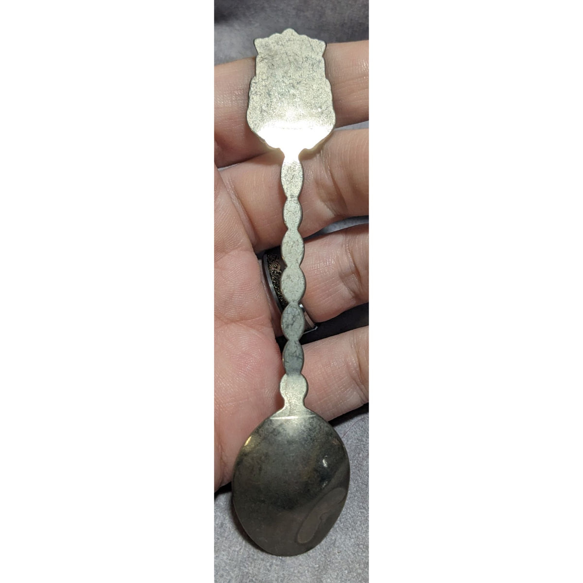 Vintage Travel Metal Silver Tone South of the Border Souvenir Spoon 4 3/4 Inch