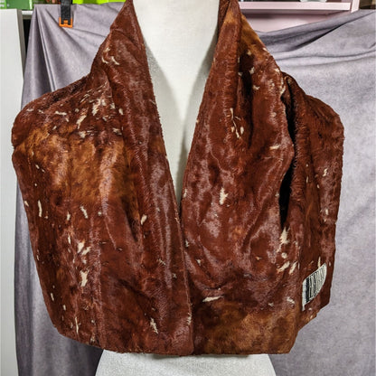 Vintage 80s Fred Bare Brown Faux Fur Scarf Made In England