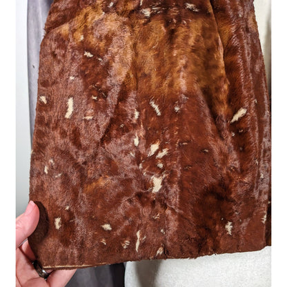 Vintage 80s Fred Bare Brown Faux Fur Scarf Made In England