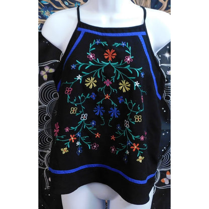 Xhilaration Floral Embroidered Sleeveless Top