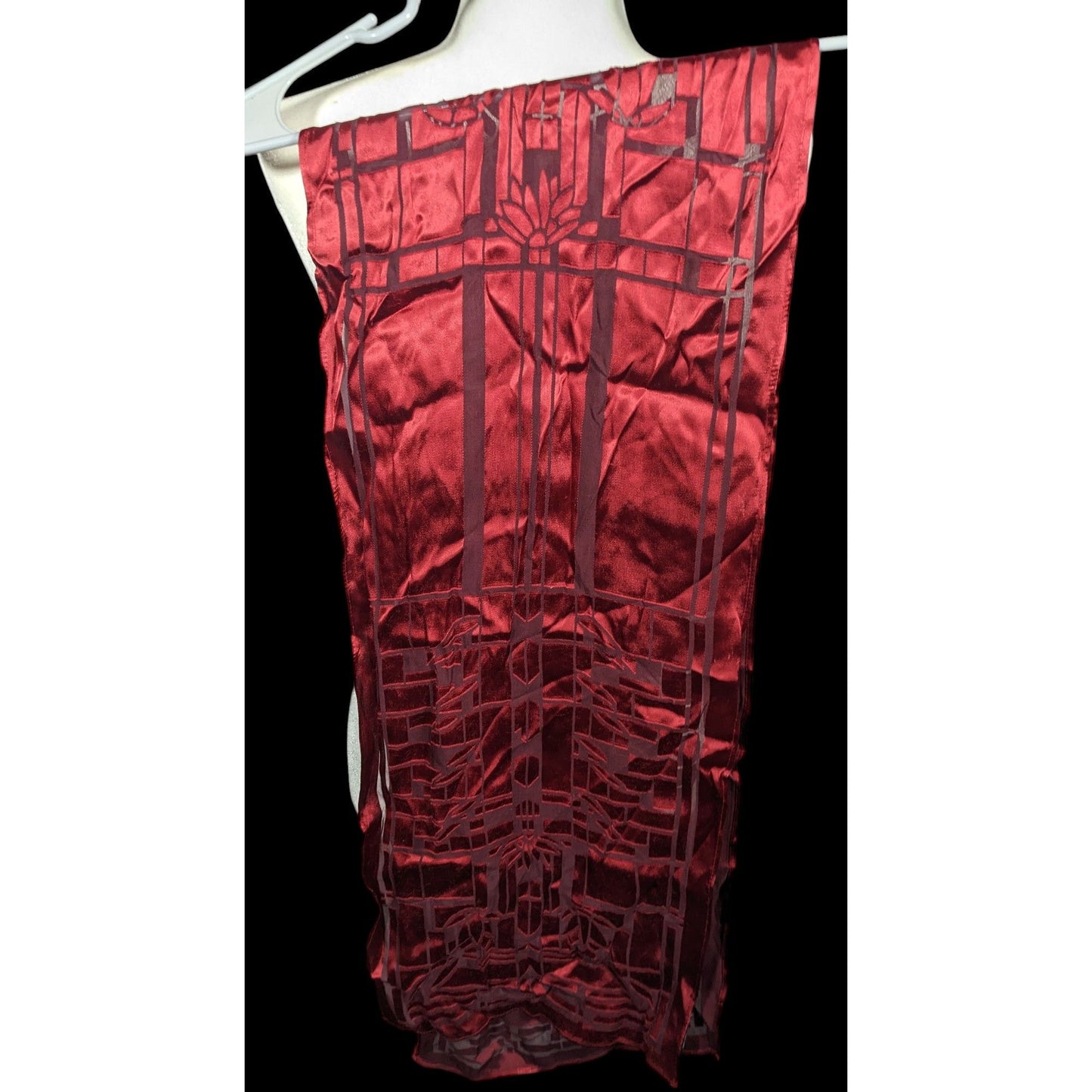 MOMA Officially Licensed Frank Lloyd Wright Red Burnout Scarf