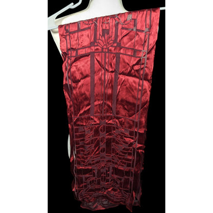 MOMA Officially Licensed Frank Lloyd Wright Red Burnout Scarf