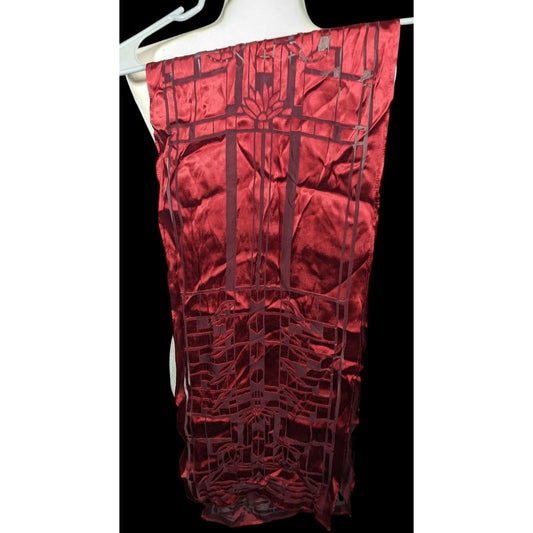 MOMA Officially Licensed Frank Lloyd Wright Red Burnout Scarf
