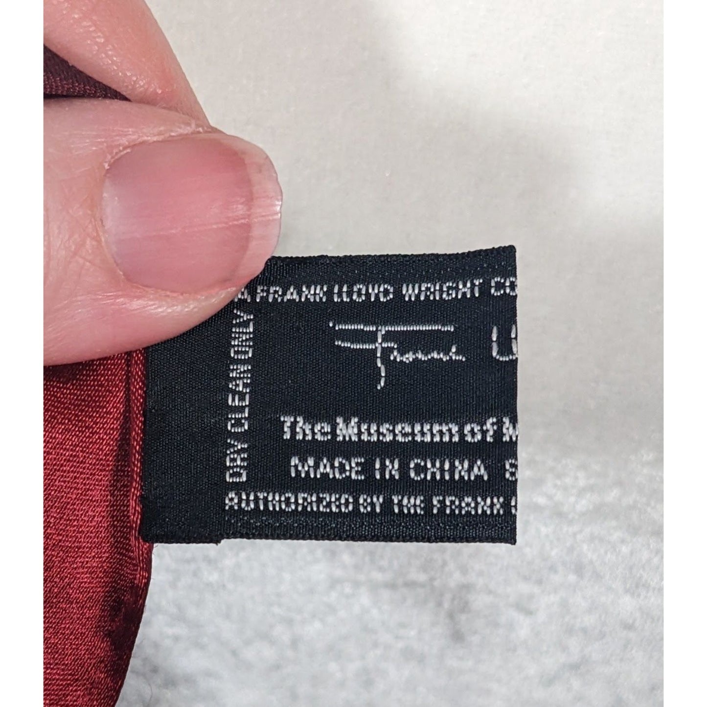 MOMA Officially Licensed Frank Lloyd Wright Red Burnout Scarf