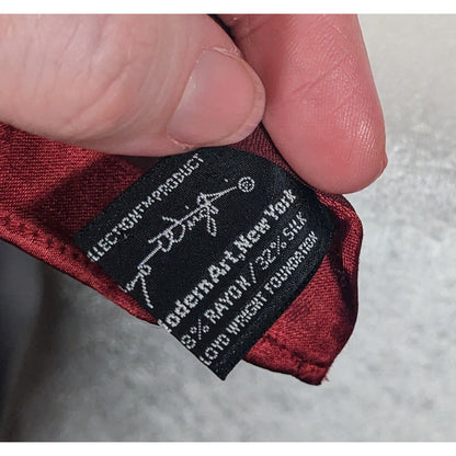 MOMA Officially Licensed Frank Lloyd Wright Red Burnout Scarf