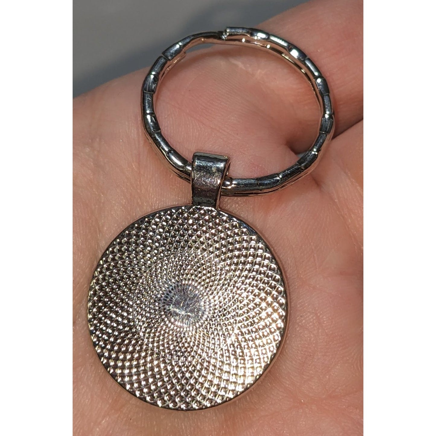 Four-Leaf Clover Keychain With Silver Ring