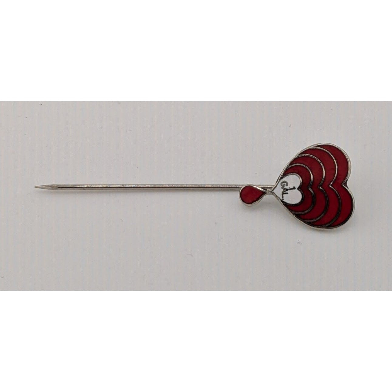 Vintage 1 Gallon Blood Donation Heart Shaped Stick Pin