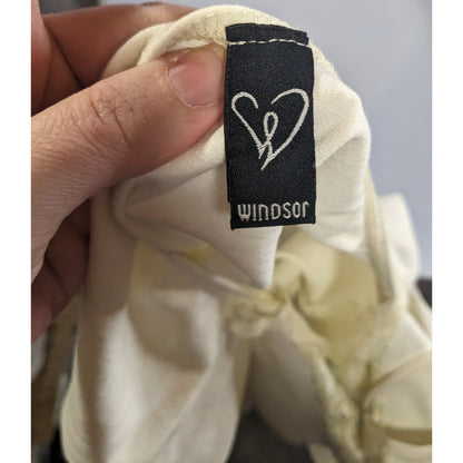 Windsor Lace Back Halter Mini Dress In Ivory With Gold Zipper Closure Size Large